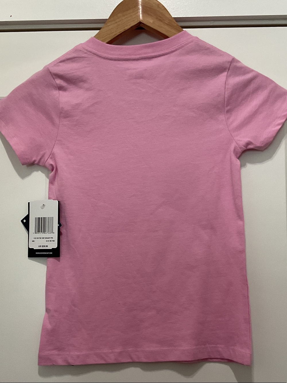 New Era Kids' Houston Astros Pink Sequin Heart V-Neck Tee - Picture 3 of 5